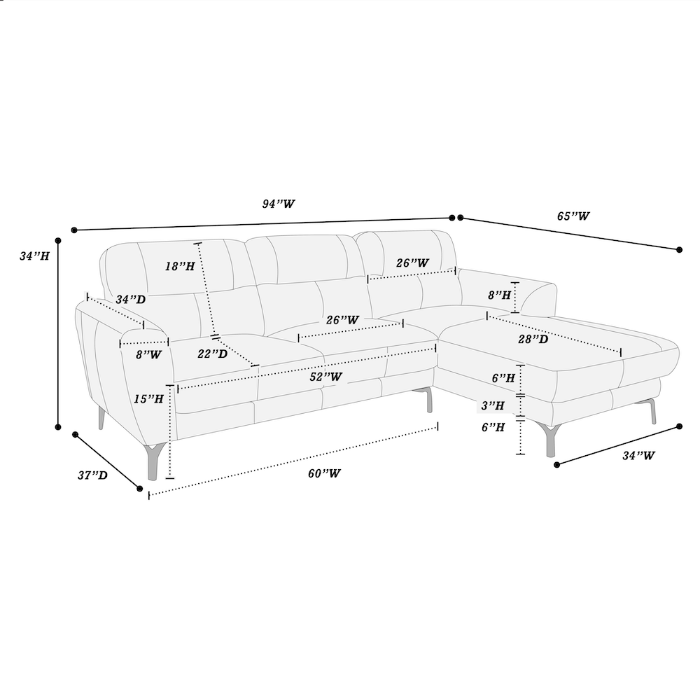 2-Piece Sectional Set 8426