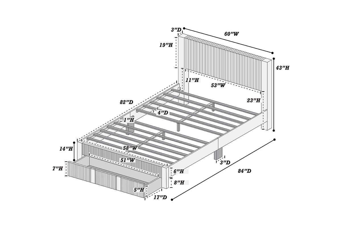 New Queen Bed 9658